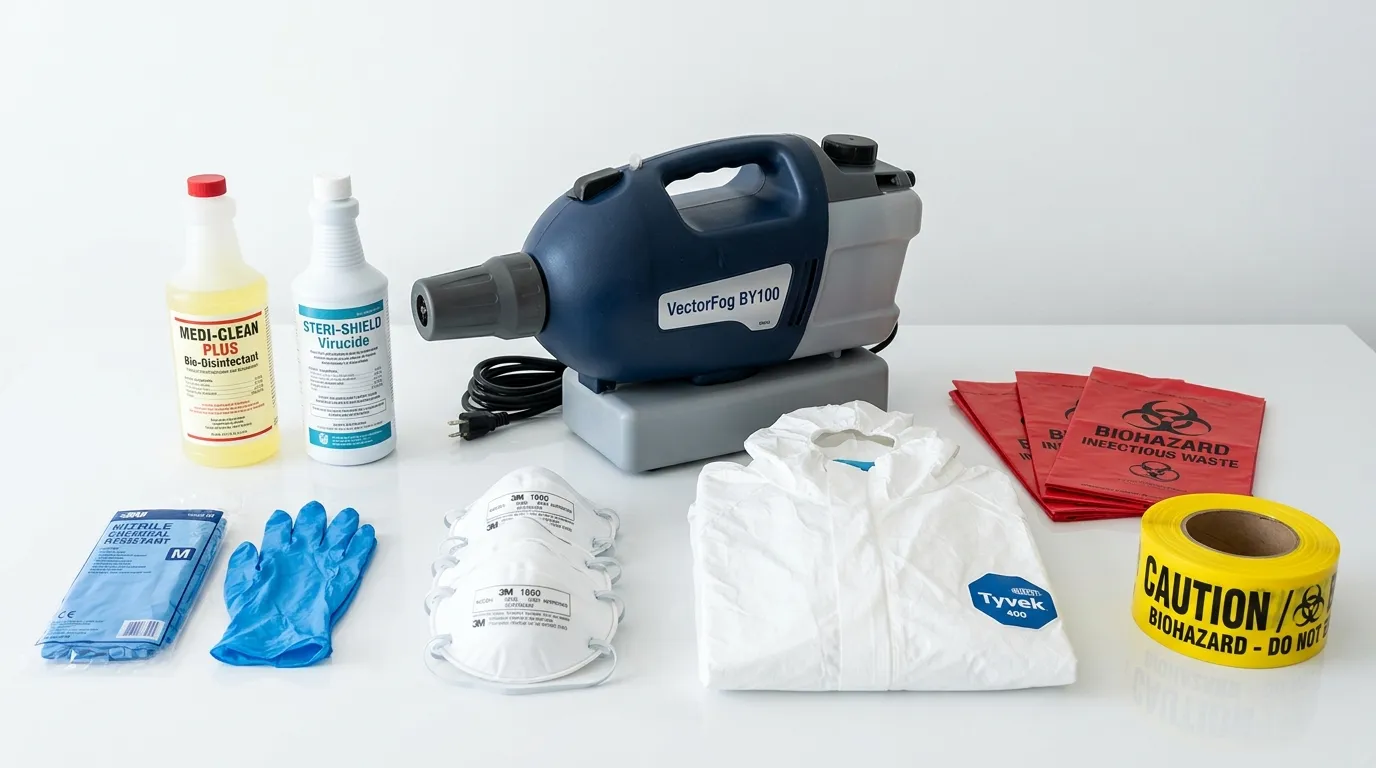 Professional biohazard remediation crew working in Hyrum